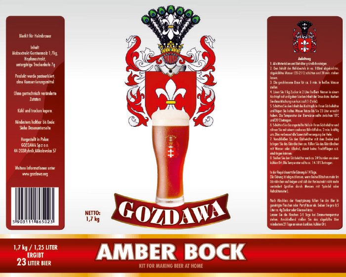 Kits for making beer at home Amber Bock