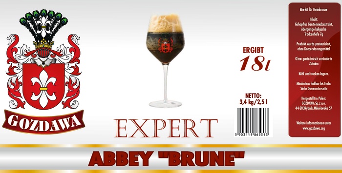 Kits for making beer at home Abbey Brune