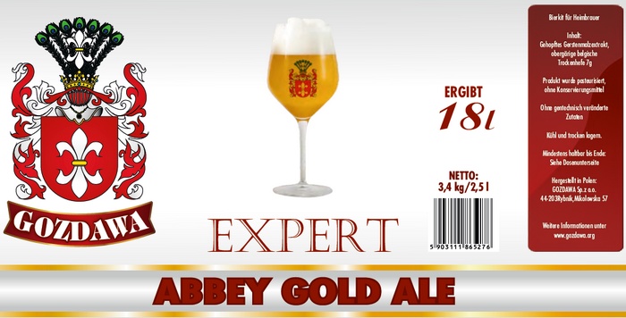 Kits for making beer at home Abbey Gold Ale