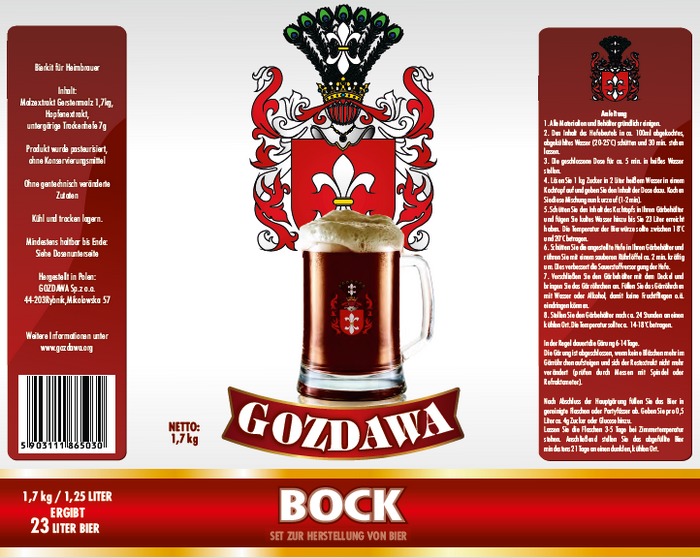 Kits for making beer at home Bock